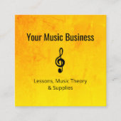 Music Store Gold Simple Treble Clef Korting Klantenkaartje (Voorkant)