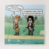 Music Streaming Funny Pun Jigzaag Puzzle Legpuzzel (Verticaal)