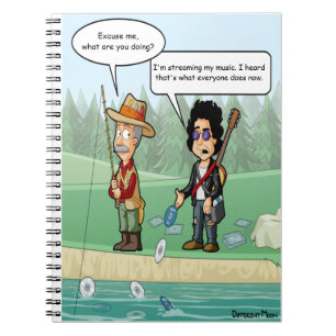 Music Streaming Funny Pun-laptop Notitieboek