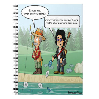 Music Streaming Funny Pun Notitieboek