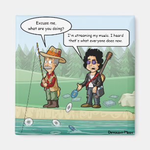 Music Streaming Funny Pun Refkoelkast Magnet