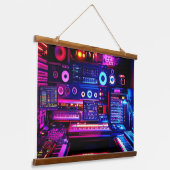 Music Studio Hangend Wandkleed (Gebogen)