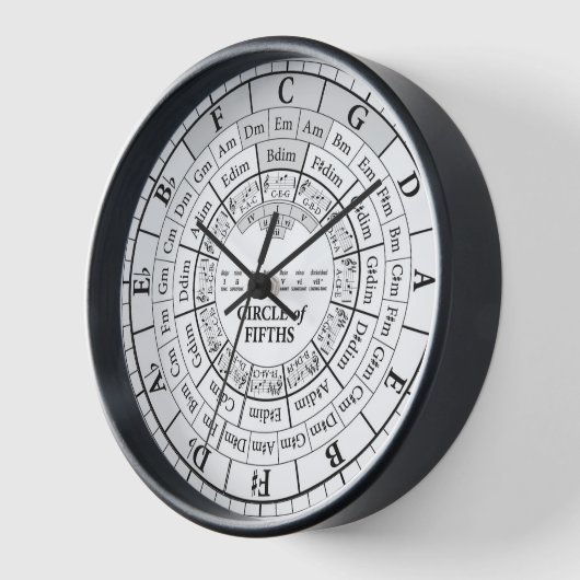 Music Studio Wandklok | 2-in-1 referentie-instrume (Hoek)
