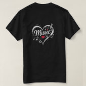 Music style cool  t-shirt (Design achterkant)