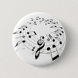 Music Swirl Ronde Button 5,7 Cm