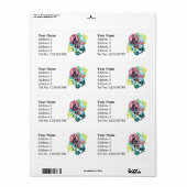 Music Swirl Verzendlabels (L) Etiket (Full Sheet)