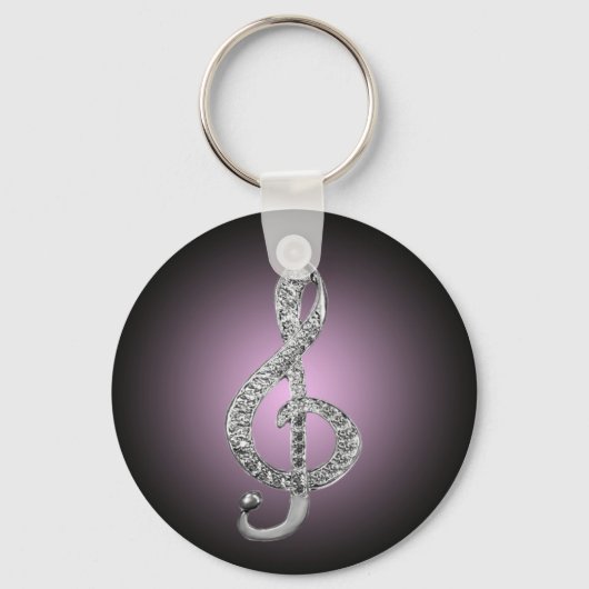 Music Symbols G-clef Sleutelhanger (Voorkant)