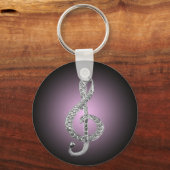 Music Symbols G-clef Sleutelhanger (Voorkant)