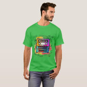 Music tape retro old school 90s gift boy t-shirt (Voorkant volledig)