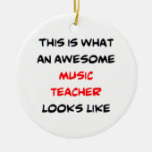 music teacher, awesome keramisch ornament (Voorkant)