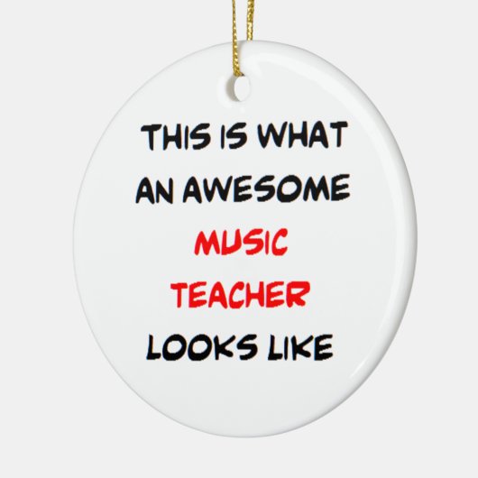 music teacher, awesome keramisch ornament (Links)