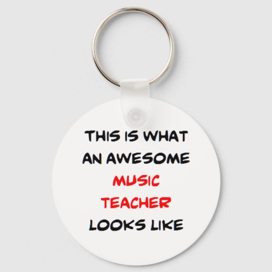 music teacher, awesome sleutelhanger (Voorkant)