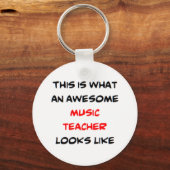 music teacher, awesome sleutelhanger (Voorkant)