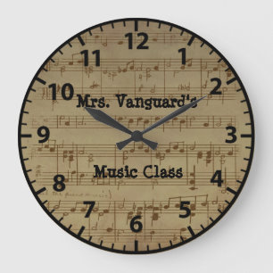 Music Teacher Classroom Acrylic Wall Clock Grote Klok
