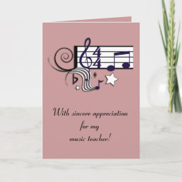 Music Teacher Dank u Bedankkaart