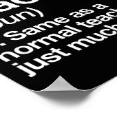 Music Teacher Definition Fun Ck To School First Da Poster (Hoek)