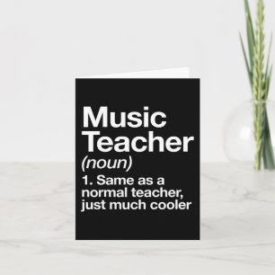 Music Teacher Definition Plezier Terug naar school Kaart