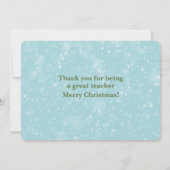 Music Teacher Elf Christmas Card Kaart (Achterkant)