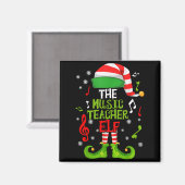 Music Teacher Elf Christmas Family Matching Xmas G Magneet (Voorkant / Achterkant)