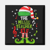 Music Teacher Elf Christmas Family Matching Xmas G Magneet (Voorkant)