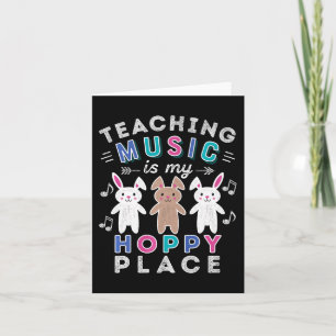 Music Teacher Gift Pasen Hoppy Konijntje Konijn Sc Kaart