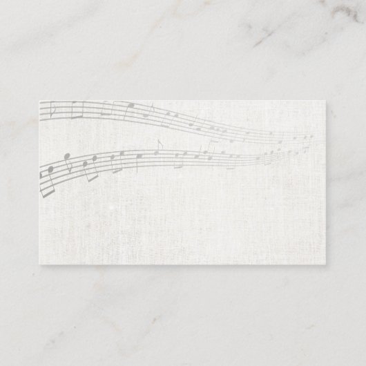 Music Teacher Gold Clef Logo Elegant Musical Visitekaartje (Achterkant)