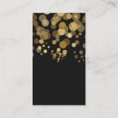 Music Teacher Musical Clef Logo Black Glitter Visitekaartje (Achterkant)