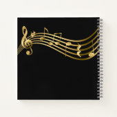 Music Teacher Notes Gold&Black Elegant Notitieboek (Achterkant)