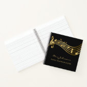 Music Teacher Notes Gold&Black Elegant Notitieboek (Binnen)