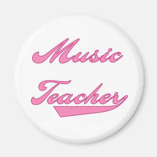 Music Teacher Roze Magneet (Voorkant)