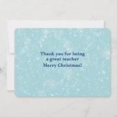 Music Teacher Singing Bird Christmas Card Kaart (Achterkant)