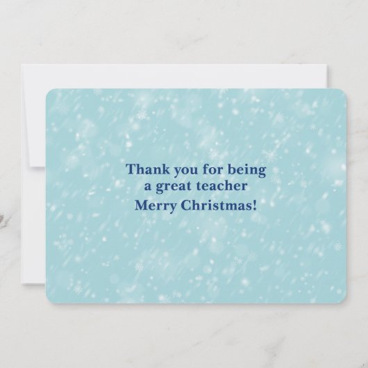 Music Teacher Singing Bird Christmas Card Kaart (Achterkant)