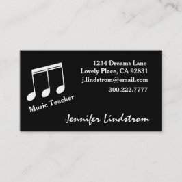 MUSIC-TEACHER Sjabloon voor visitekaartjes