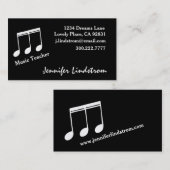 MUSIC-TEACHER Sjabloon voor visitekaartjes (Voorkant / Achterkant)