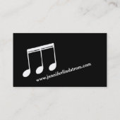 MUSIC-TEACHER Sjabloon voor visitekaartjes (Achterkant)