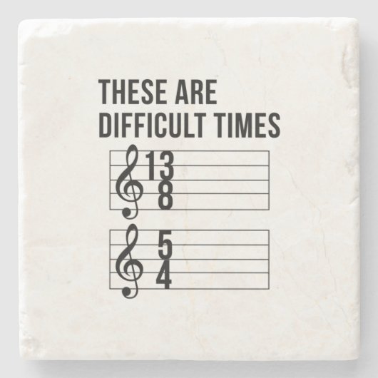 Music Teacher Times Stenen Onderzetter (Voorkant)