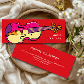 Music teacher violin private lessons mini visitekaartje
