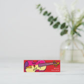 Music teacher violin private lessons mini visitekaartje (Staand voorkant)