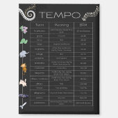 Music Tempo chart magnet (Voorkant)