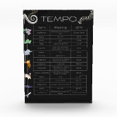 Music Tempo Chart photo block Fotoblokken (Voorkant)