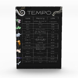 Music Tempo Chart photo block Fotoblokken