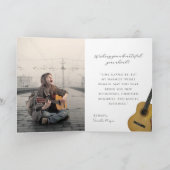 Music Theme Belated Birthday Card – Guitar Design Kaart (Binnen)
