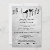 Music Theme Post of After Weduwfoto Uitnodiging (Voorkant)