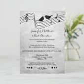 Music Theme Post of After Weduwfoto Uitnodiging (Staand voorkant)