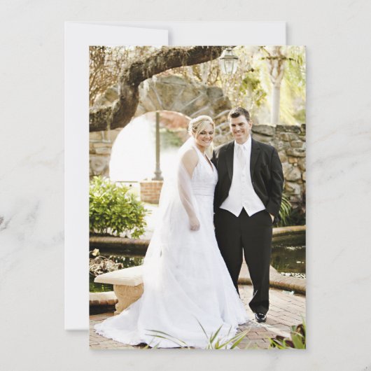 Music Theme Post of After Weduwfoto Uitnodiging (Achterkant)