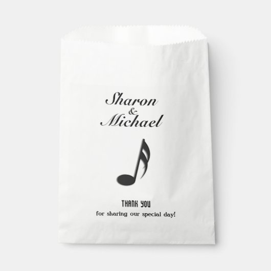 Music Theme Wedding Bedankzakje (Voorkant)