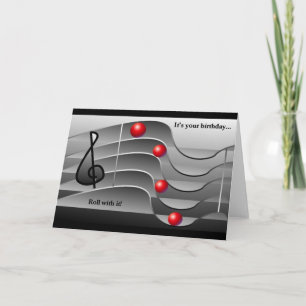 Music Themed Birthday Greetings Kaart