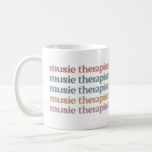 Music Therapist Retro Music Therapy Gifts Koffiemok (Links)
