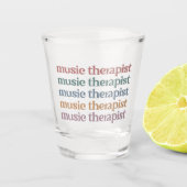 Music Therapist Retro Music Therapy Gifts Shot Glas (Voorkant)