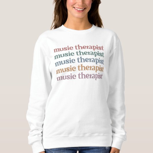 Music Therapist Retro Music Therapy Gifts Trui (Voorkant)